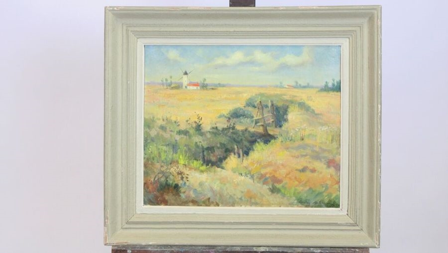 Artwork by Gaston Dolbeau, Marshes of Chateauneuf - Vendée, Made of oil on canvas