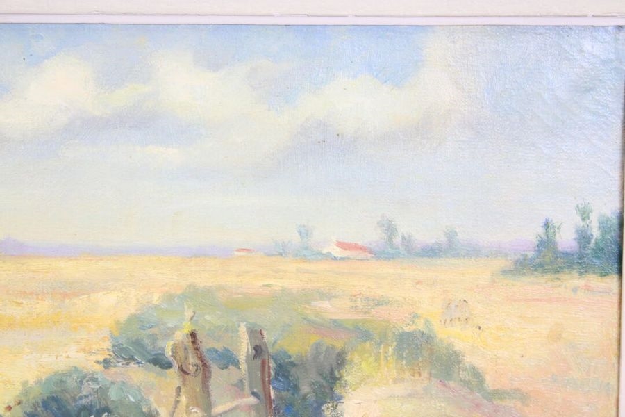 Artwork by Gaston Dolbeau, Marshes of Chateauneuf - Vendée, Made of oil on canvas