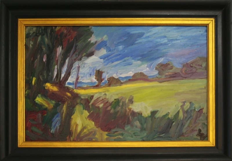 Artwork by Leoš Vysocký, Strouha, Made of olej, sololit