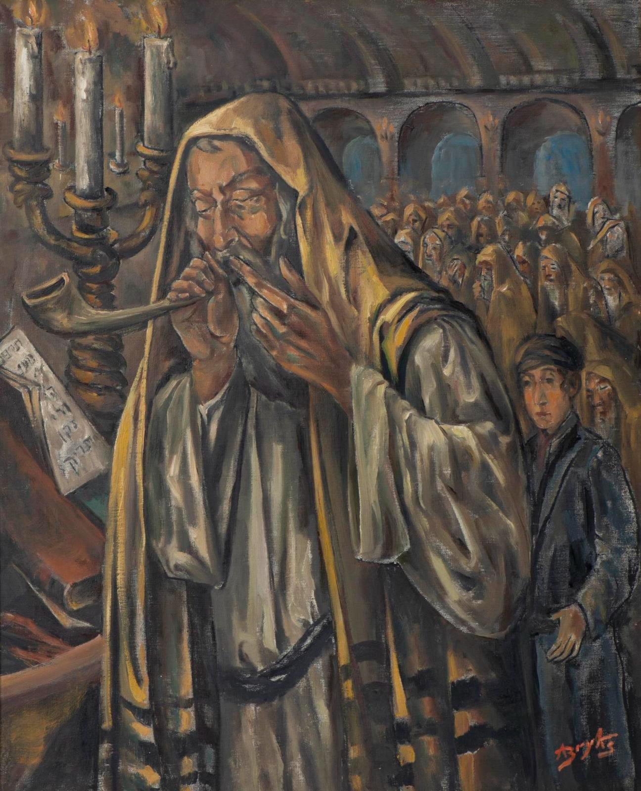 Arthur Bryks | Portrait d'un rabin le jour de Roch Hachana (1929 ...