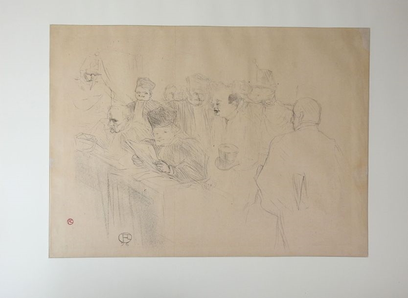 Artwork by Henri de Toulouse-Lautrec, n°12 le retour à la barre, Made of lithograph