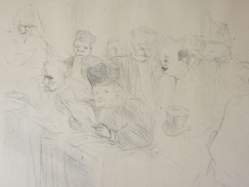 Artwork by Henri de Toulouse-Lautrec, n°12 le retour à la barre, Made of lithograph