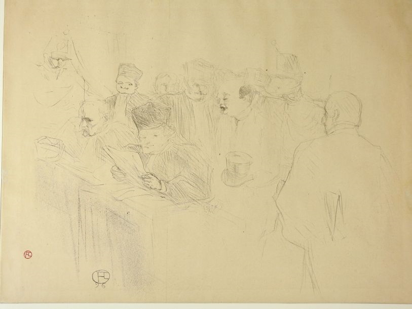 Artwork by Henri de Toulouse-Lautrec, n°12 le retour à la barre, Made of lithograph