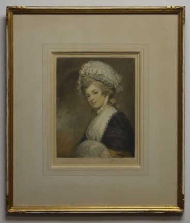 Artwork by George Romney, E. Gulland, Mrs. Robinson, Made of Mezzotint