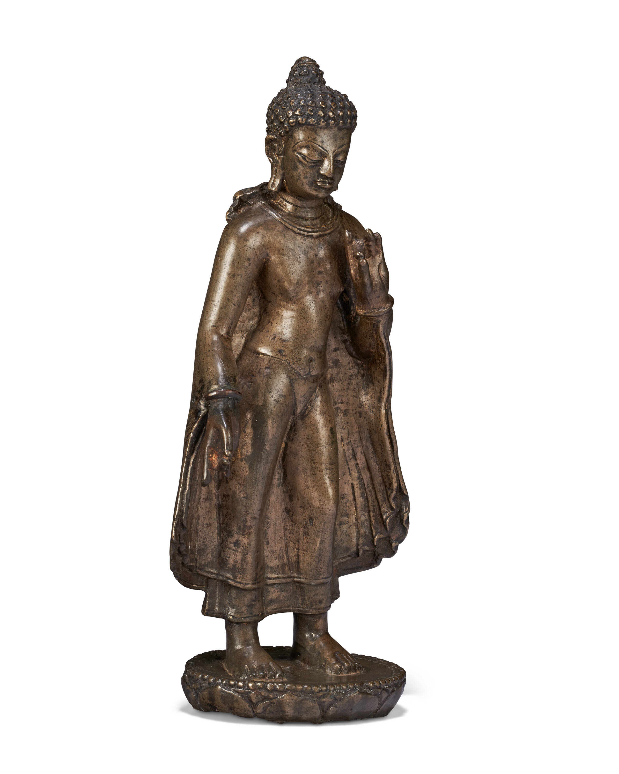 Artwork by Nepalese School, 9th Century, A RARE COPPER ALLOY FIGURE OF BUDDHA, Made of COPPER