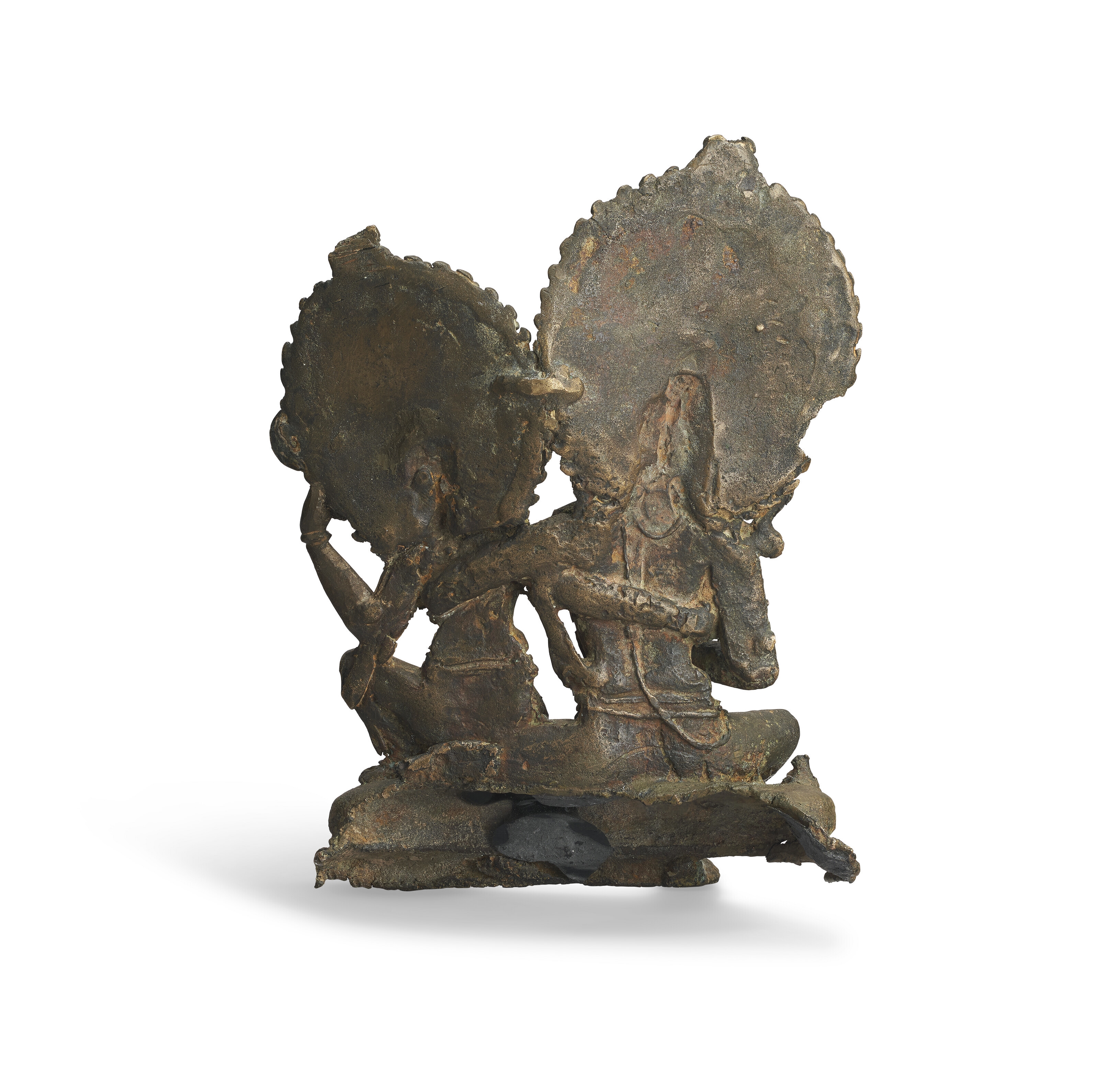 Artwork by Bengal School, 8th Century, A BRONZE GROUP OF SHIVA AND PARVATI, Made of BRONZE