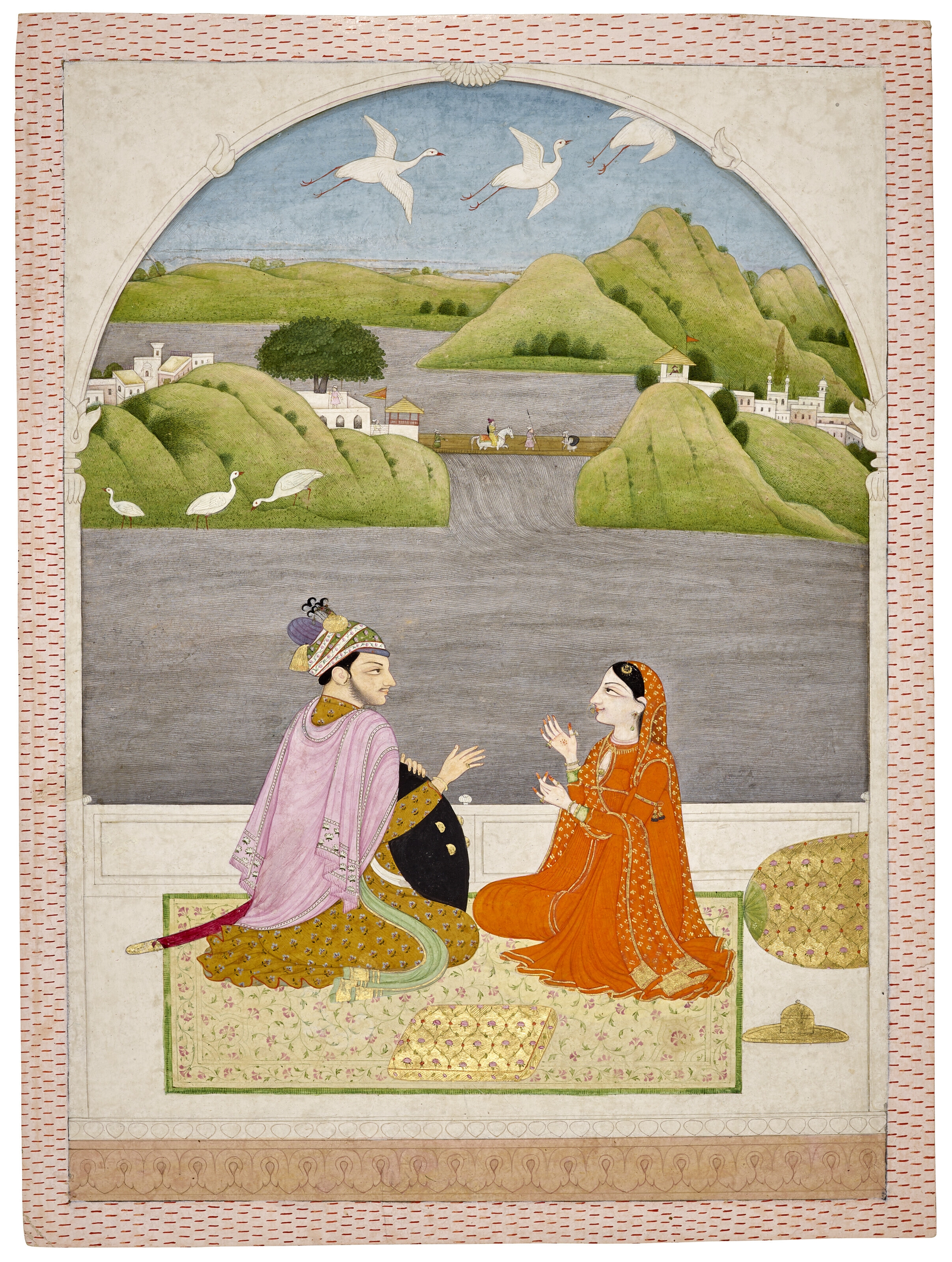 Artwork by Guler School, 19th Century, A PAINTING FROM A BARAMASA SERIES: PAUSHA, Made of PAINTING