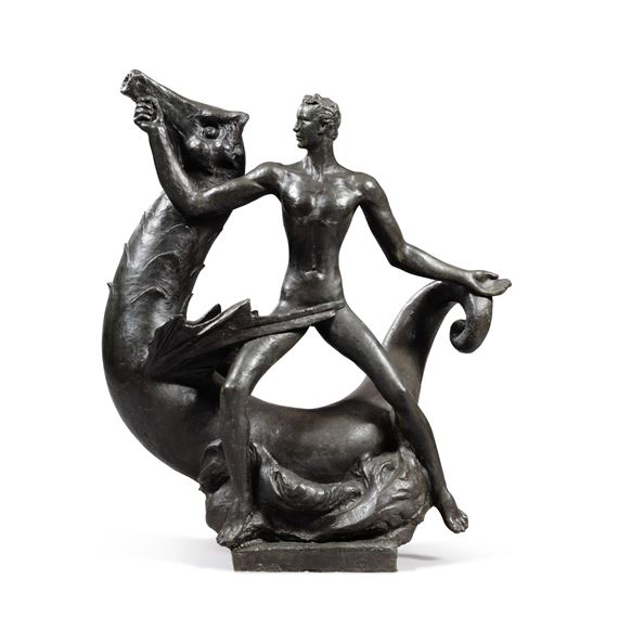 Man and Seahorse by Antonio de Val