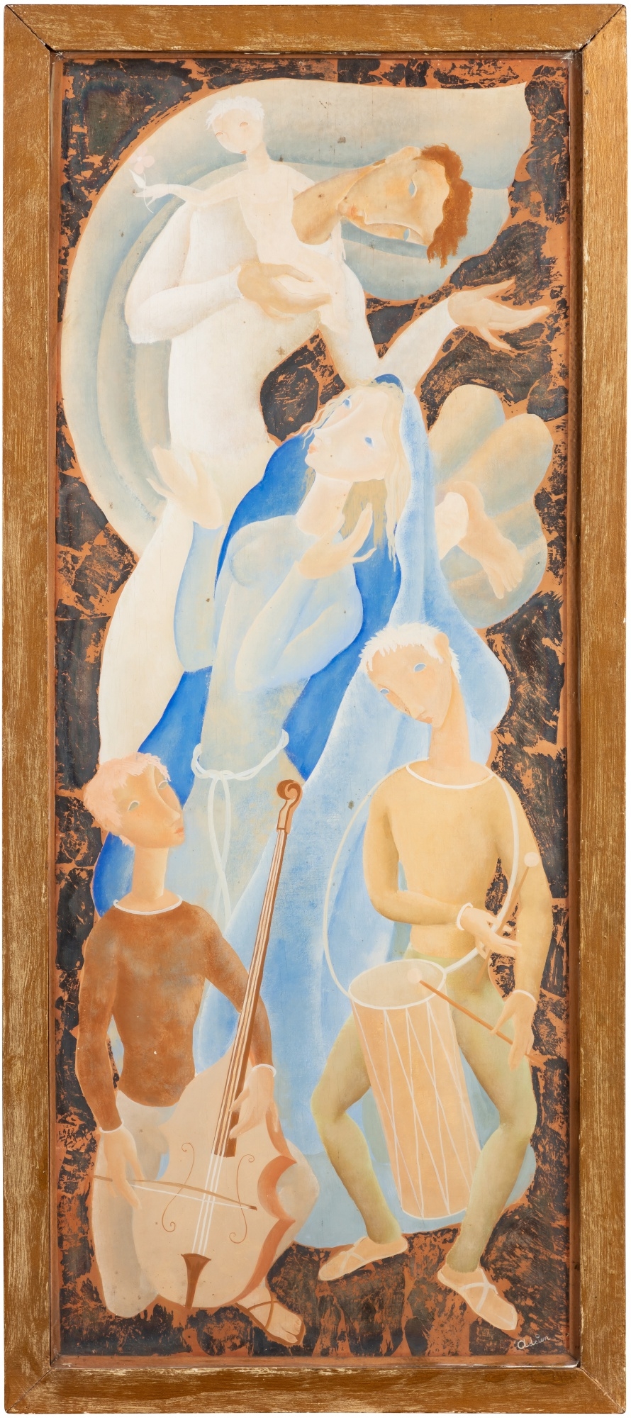 Artwork by Adrien Dekeyser, Annonciation, Made of Mixed media on panel