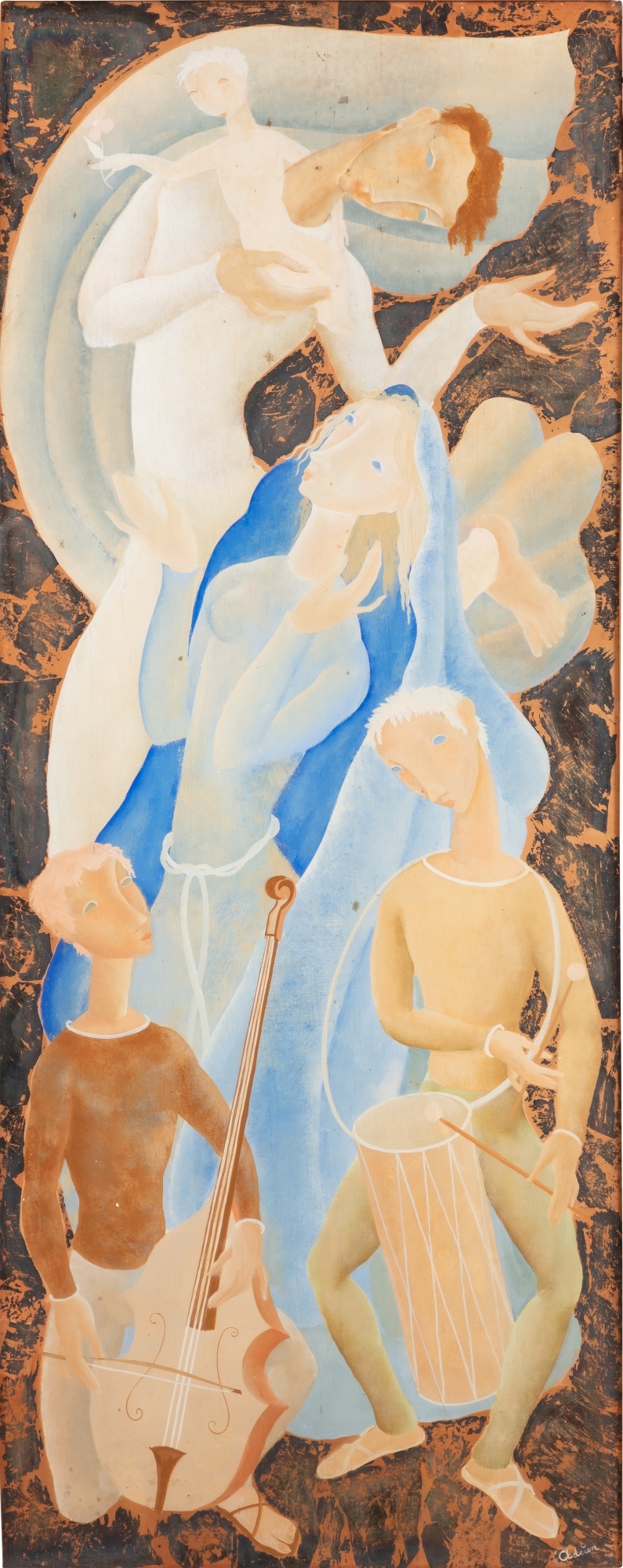 Artwork by Adrien Dekeyser, Annonciation, Made of Mixed media on panel