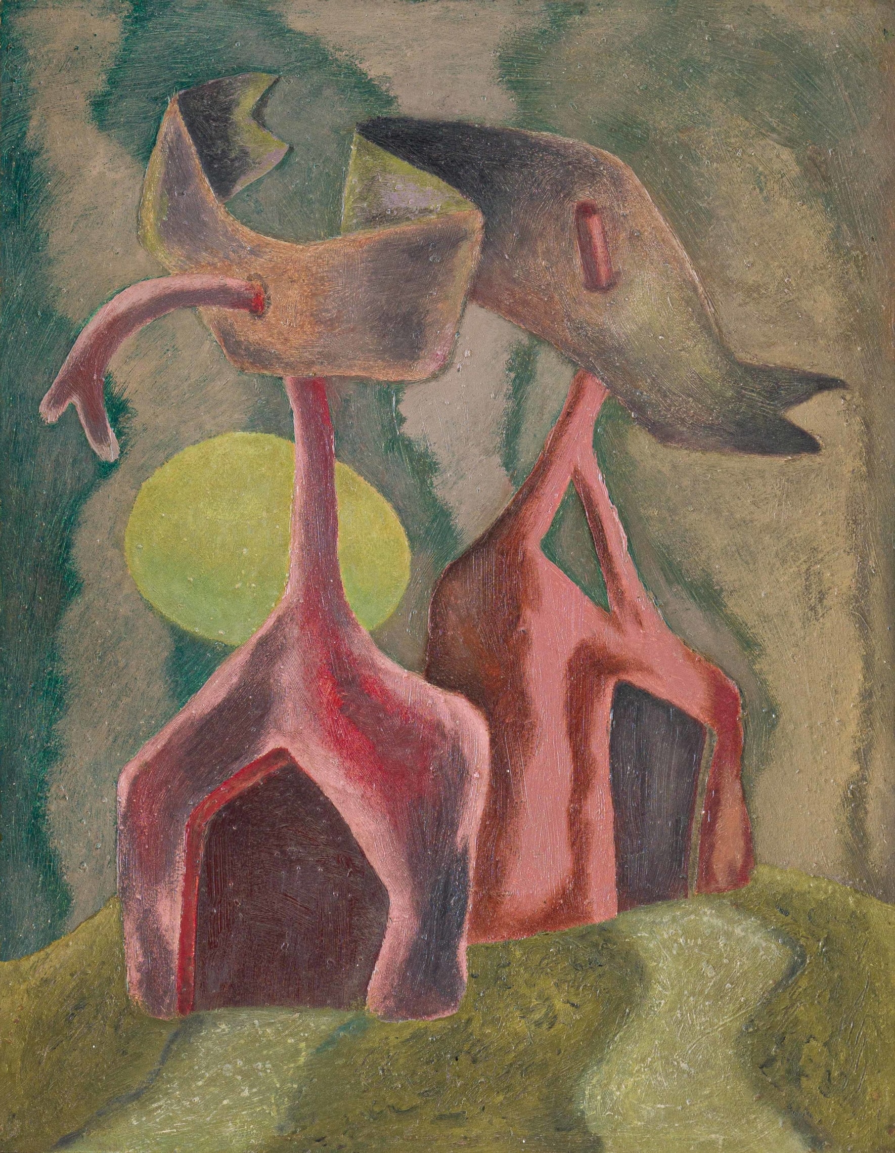 Artwork by John Marsden Dronsfield, A Surreal Stage Design, Made of oil on a steel