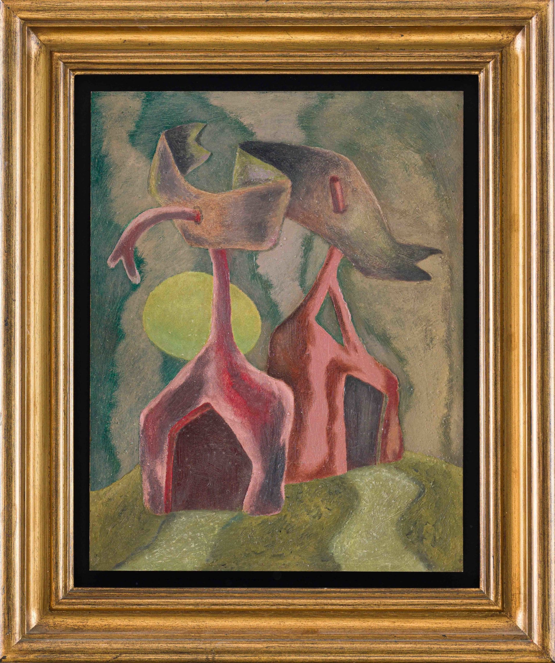 Artwork by John Marsden Dronsfield, A Surreal Stage Design, Made of oil on a steel