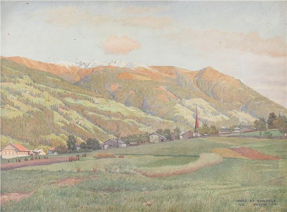 Motiv aus dem Zillertal - Hugo Karl Swoboda