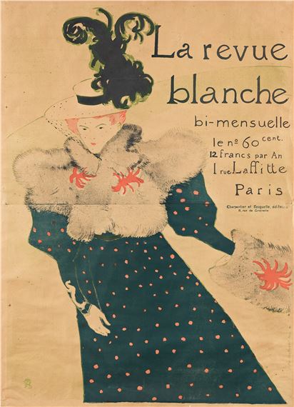 Superbe Affiche Vintage 1984 - Revue Blanche - Musée Seita - Toulouse-Lautrec - Grand Format En Couleur