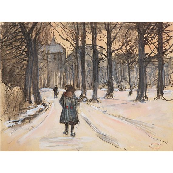 FILLETTE DANS UNE ALLEE by Isaac Israëls