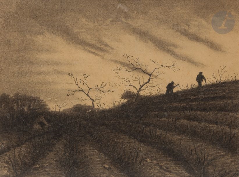 Jean-François Millet I | Animated scene in the vineyards | MutualArt