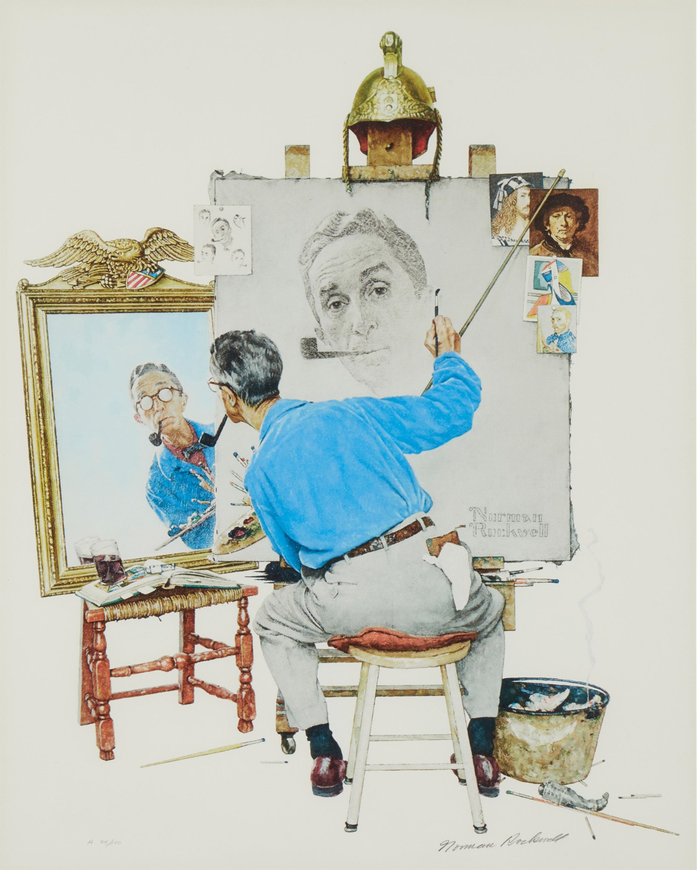 Le Triple Autoportrait Norman Rockwell IXCTP