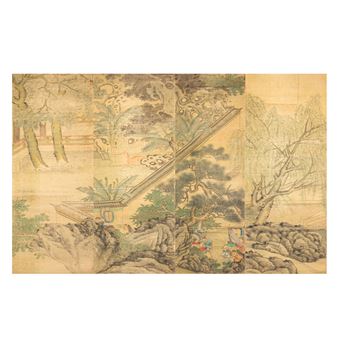 Set of four Chinese hanging scrolls - Gu Kaizhi