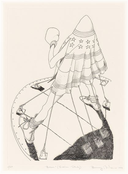 Boxer (Sexism Study) by Benny Andrews, 1974