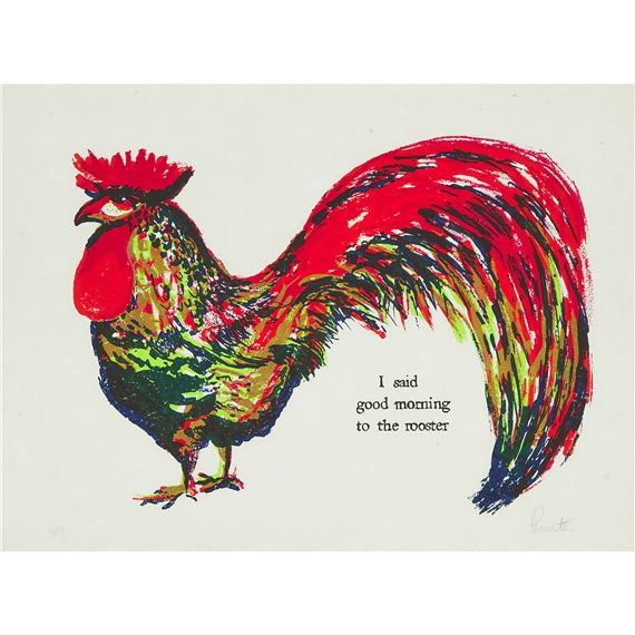 I SAID GOOD MORNING TO THE ROOSTER by Charles Pachter, 1965