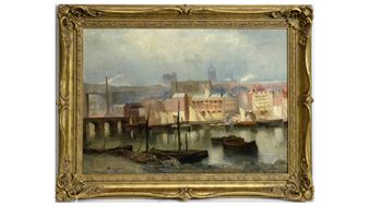View of Newcastle Quayside - Isaac Chair, 19th Century