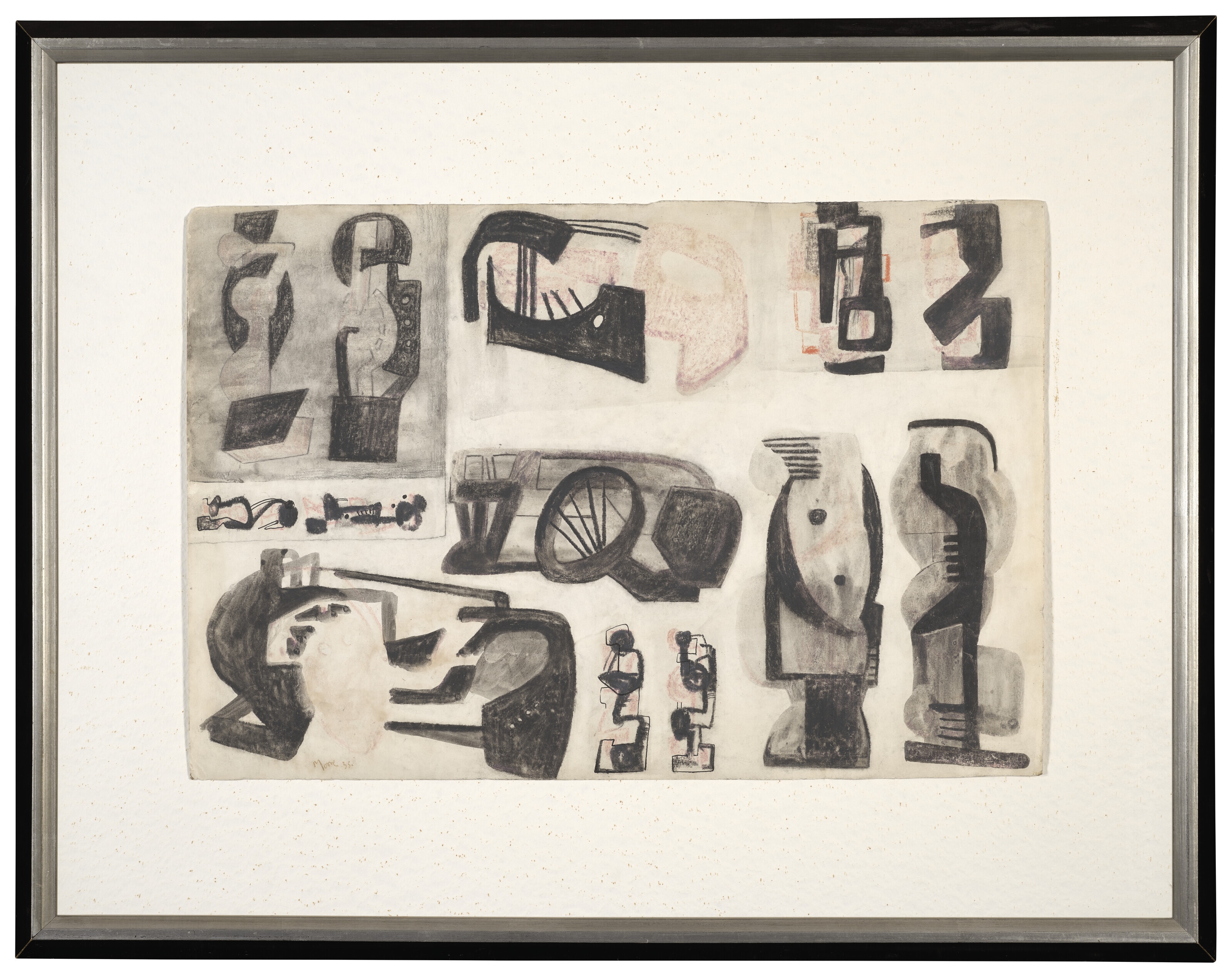 Henry Moore | Drawing for Metal Sculpture (1935) | MutualArt