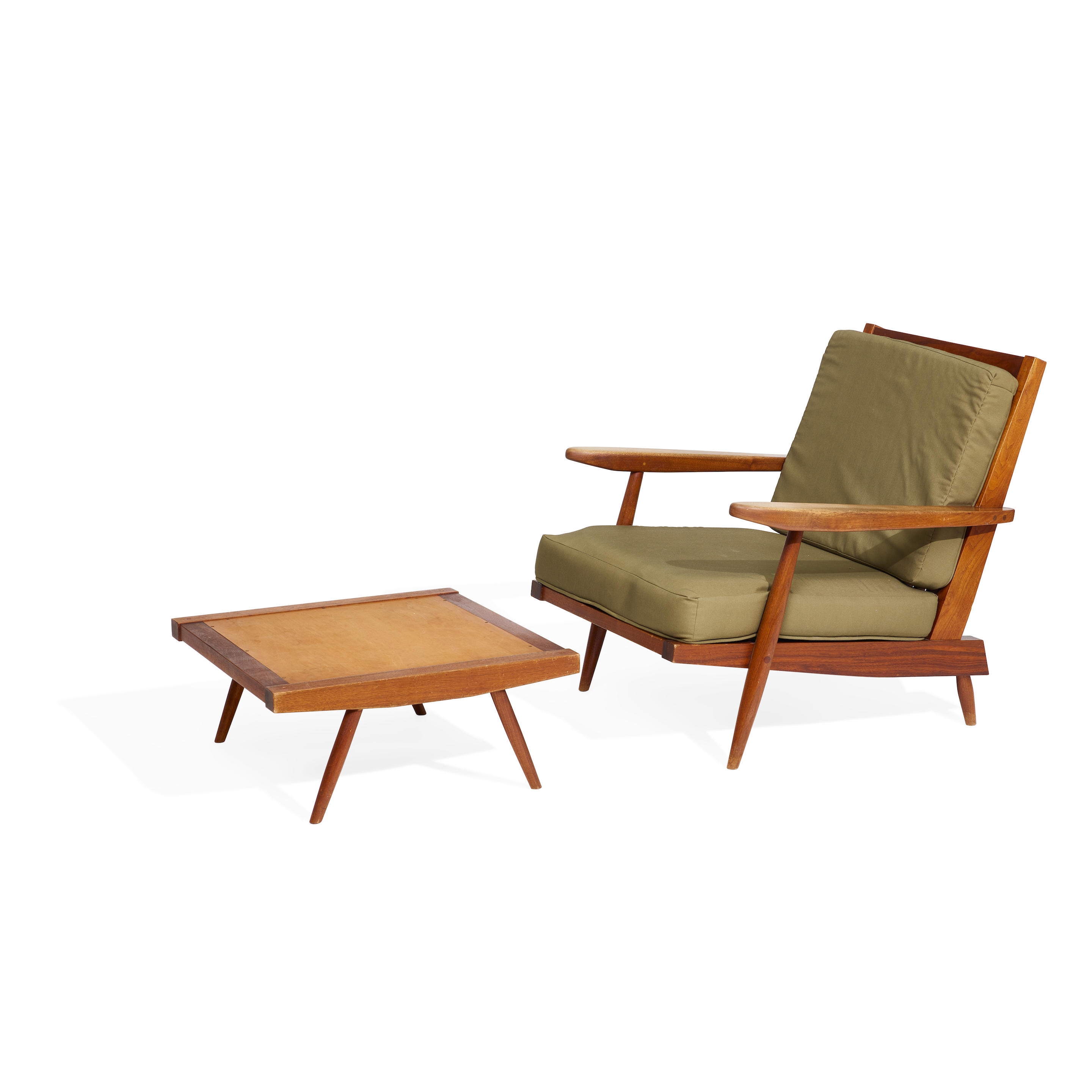 Nakashima Armchair and Ottoman (1955) MutualArt