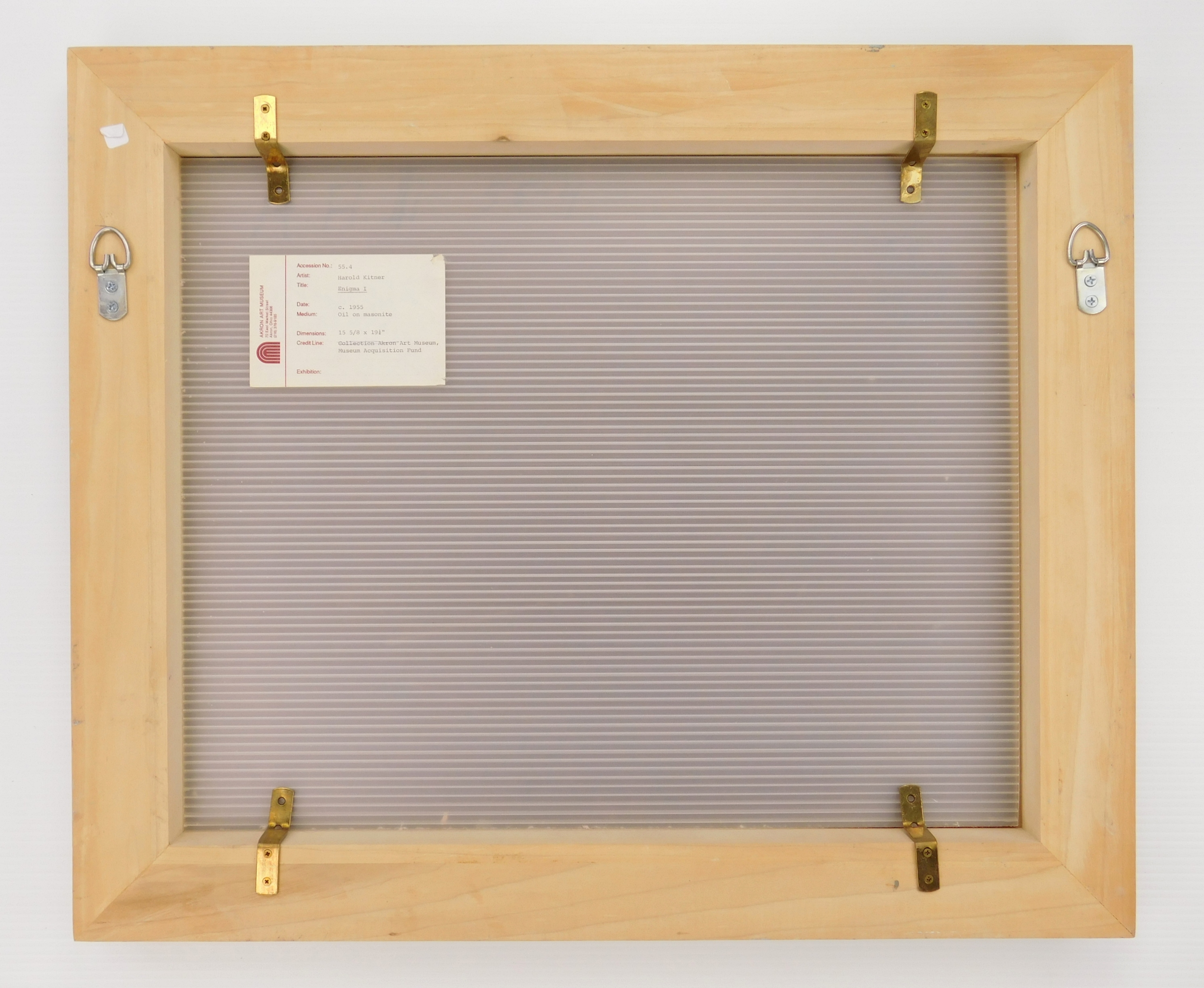 Artwork by Harold Kitner, Enigma I, Made of oil on masonite