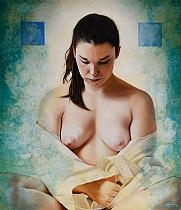 Artwork by Vincent Mendiaux, Dans l'attente, Made of Huile sur toile