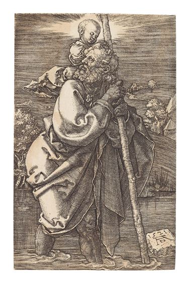Albrecht Dürer | Der hl. Christophorus mit zurückgewandtem Kopf (1521 ...