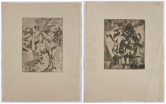 "Mutter mit Kind" und "Frauenakte in Landschaft"