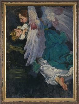 Engel mit Kind - Johanna Kampmann-Freund