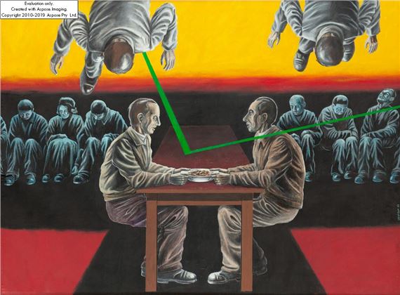 "At the table" by Sławomir Lewczuk, 2003