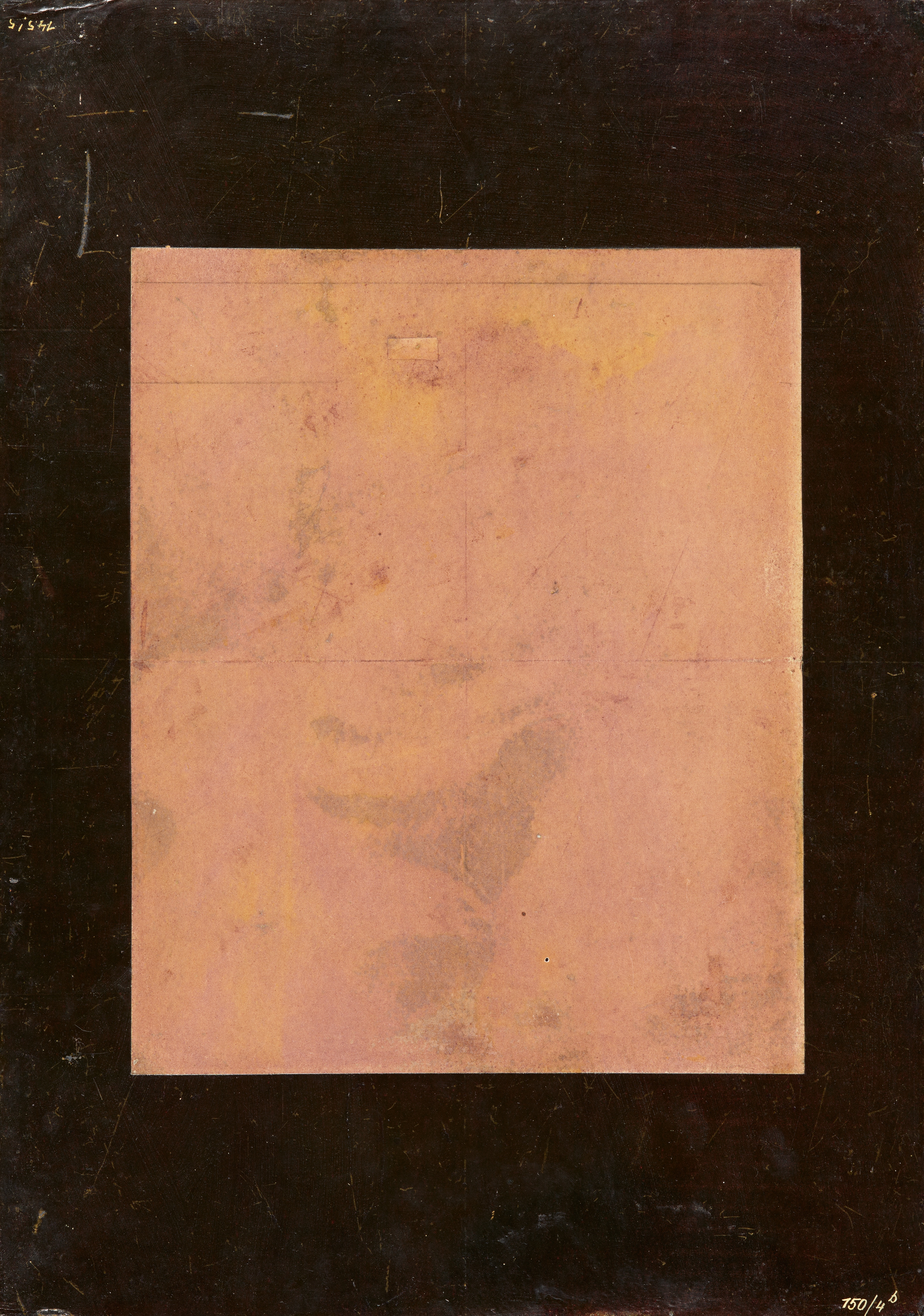 Artwork by Hermann Glöckner, Sechszackiger Stern in Gold, Made of Panel. Collage, tempera, asphalt lacquer and scratches on card, varnished