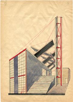 Model of the pavilion at the International Exhibition of Decorative Arts in Paris in 1925 - Konstantin Stepanovich Melnikov