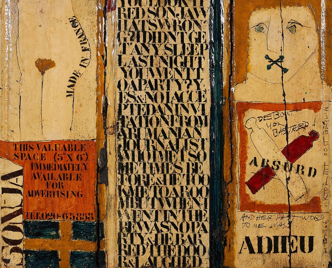 Artwork by Viktor IV, Adieu., Made of Mixed media on wood