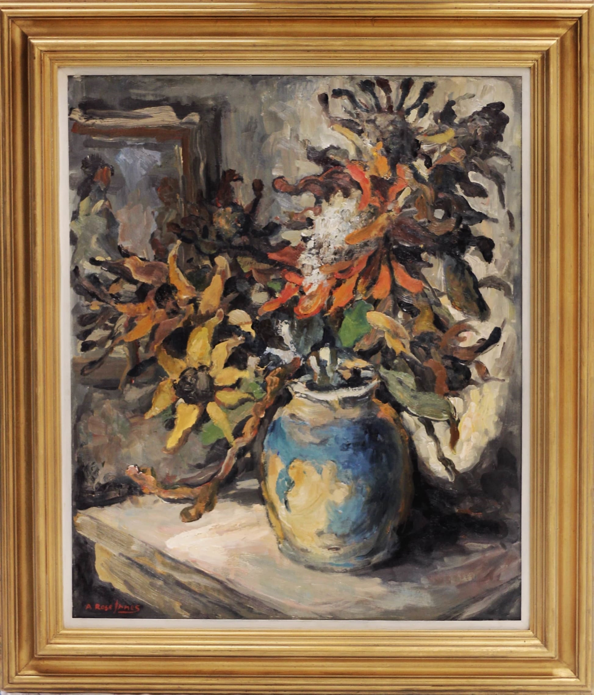 Alexander Rose-Innes | Still Life with Proteas and Sunflowers | MutualArt