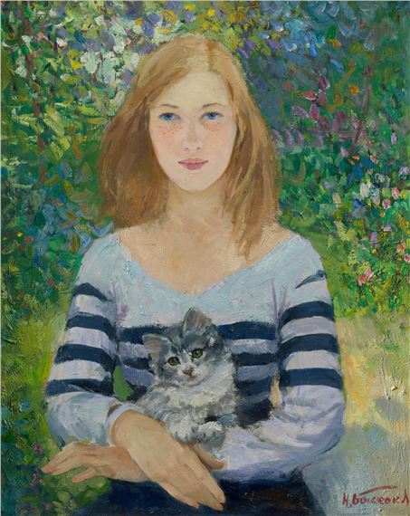 Portrait of the Music Teacher by Nikolai Nikolaevich Baskakov, dated 1981