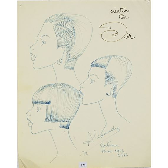 Louis Alexandre Raimon | 3 études de création pour la Maison Dior (1975 ...