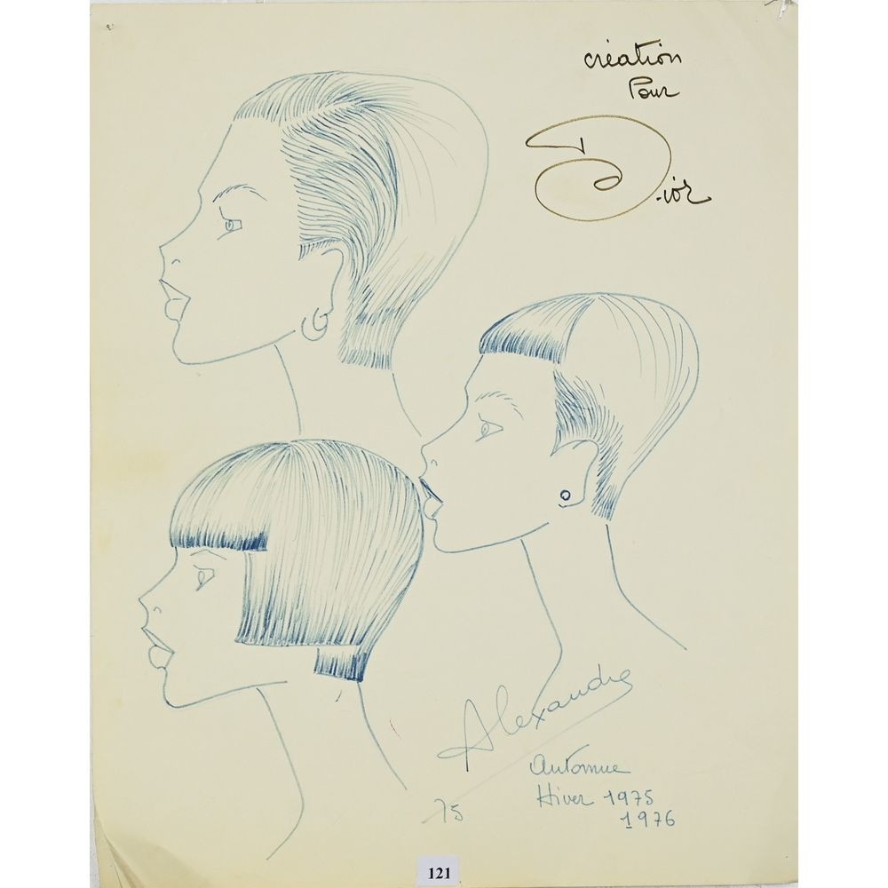 Louis Alexandre Raimon | 3 études de création pour la Maison Dior (1975 ...