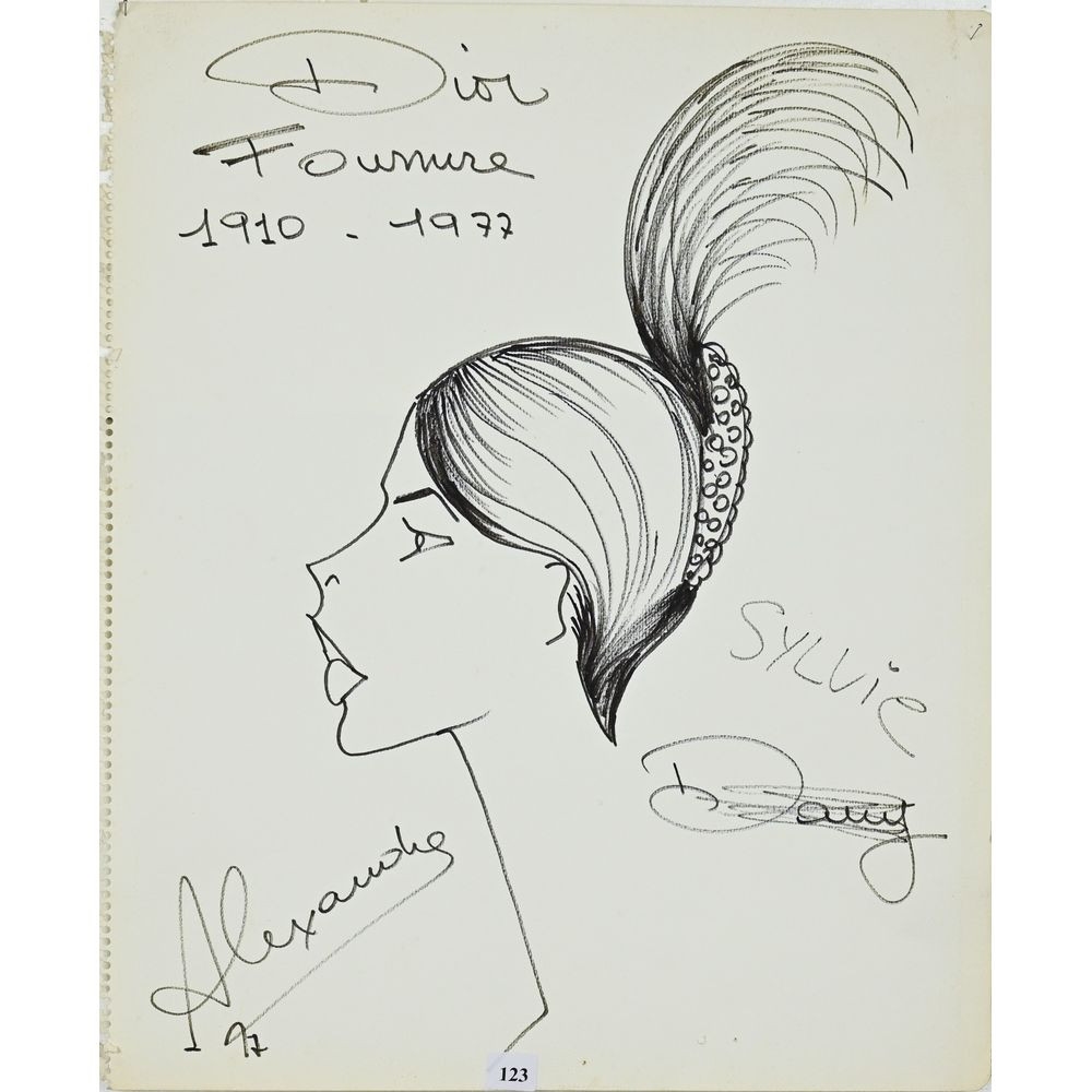 Louis Alexandre Raimon | Etude de coiffure pour la Maison Dior | MutualArt