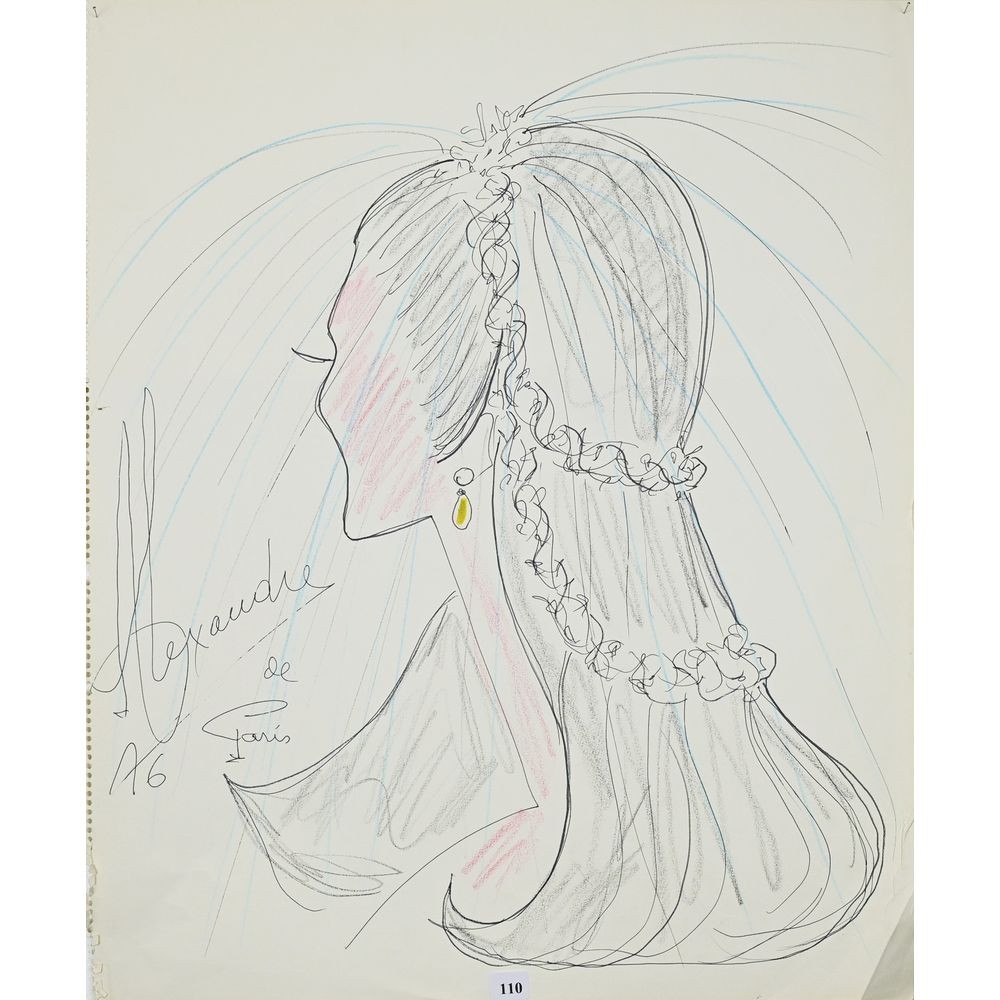 Louis Alexandre Raimon | Etude de coiffure au voile | MutualArt