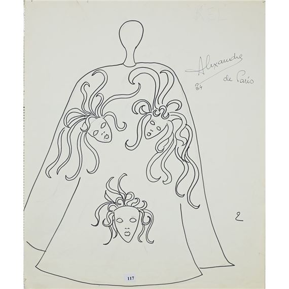 Louis Alexandre Raimon | 3 études de masques (84) | MutualArt