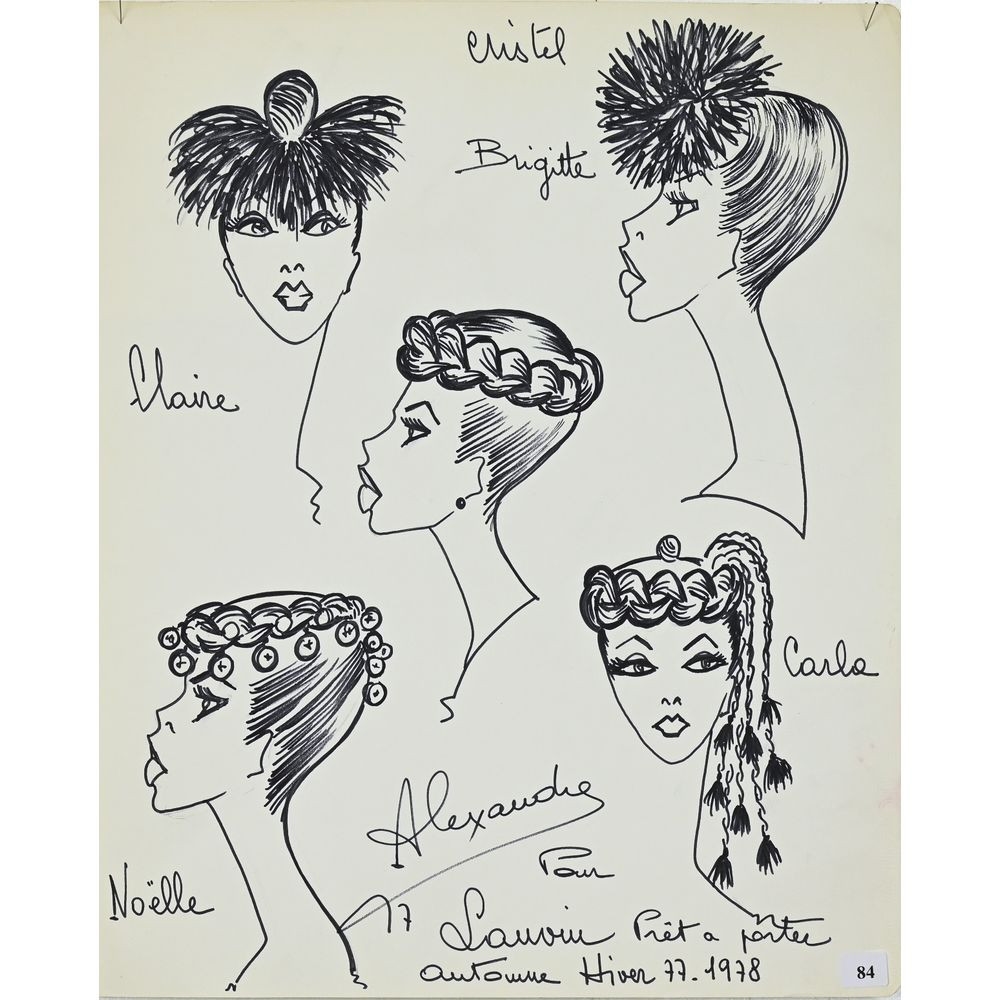 Louis Alexandre Raimon | 5 études de coiffures pour Lanvin automne ...