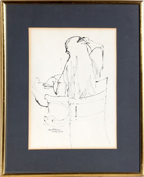 August Mosca | Seated Girl In Chair (1958) | MutualArt