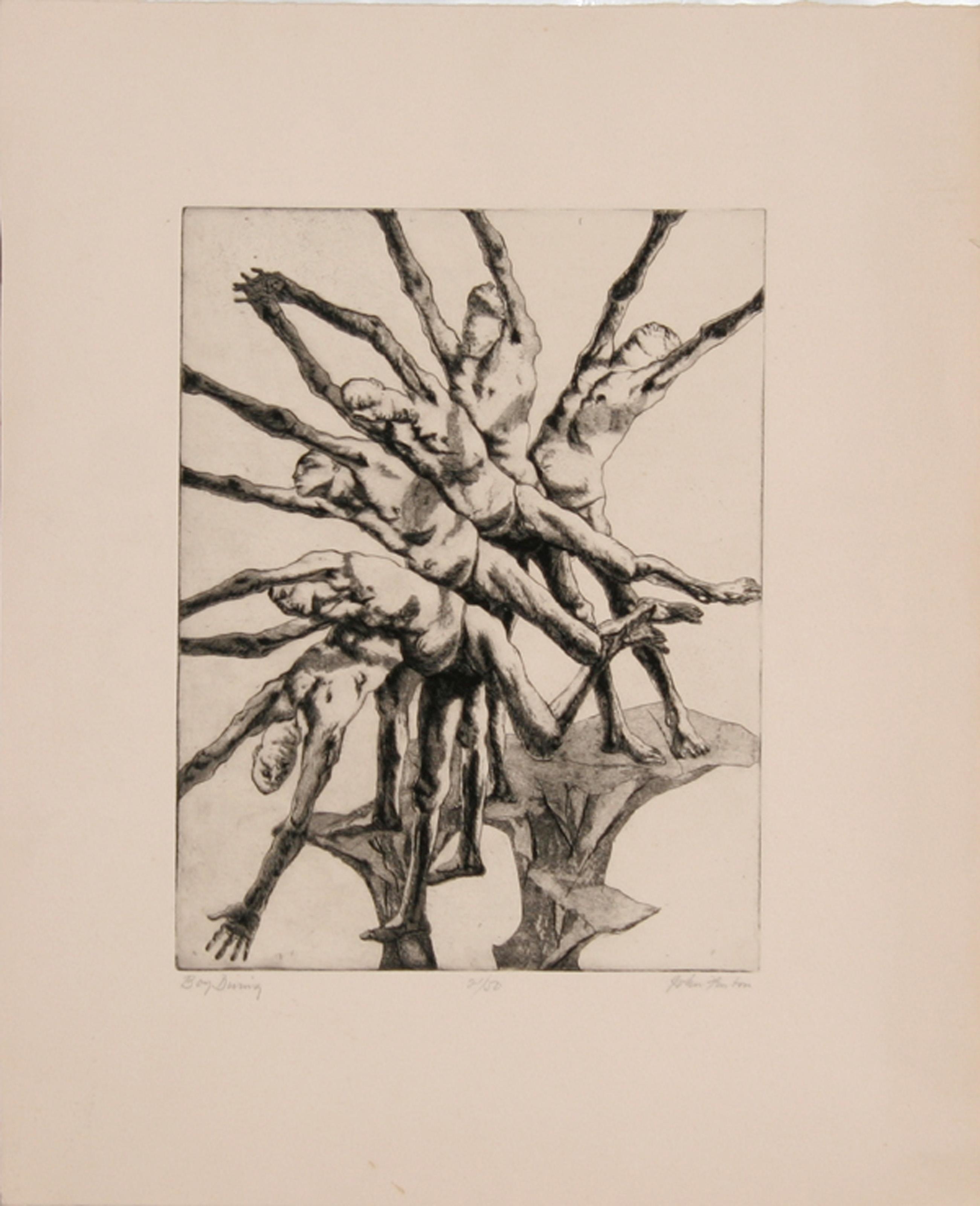 John Fenton BOYS DIVING (Circa 1965) MutualArt