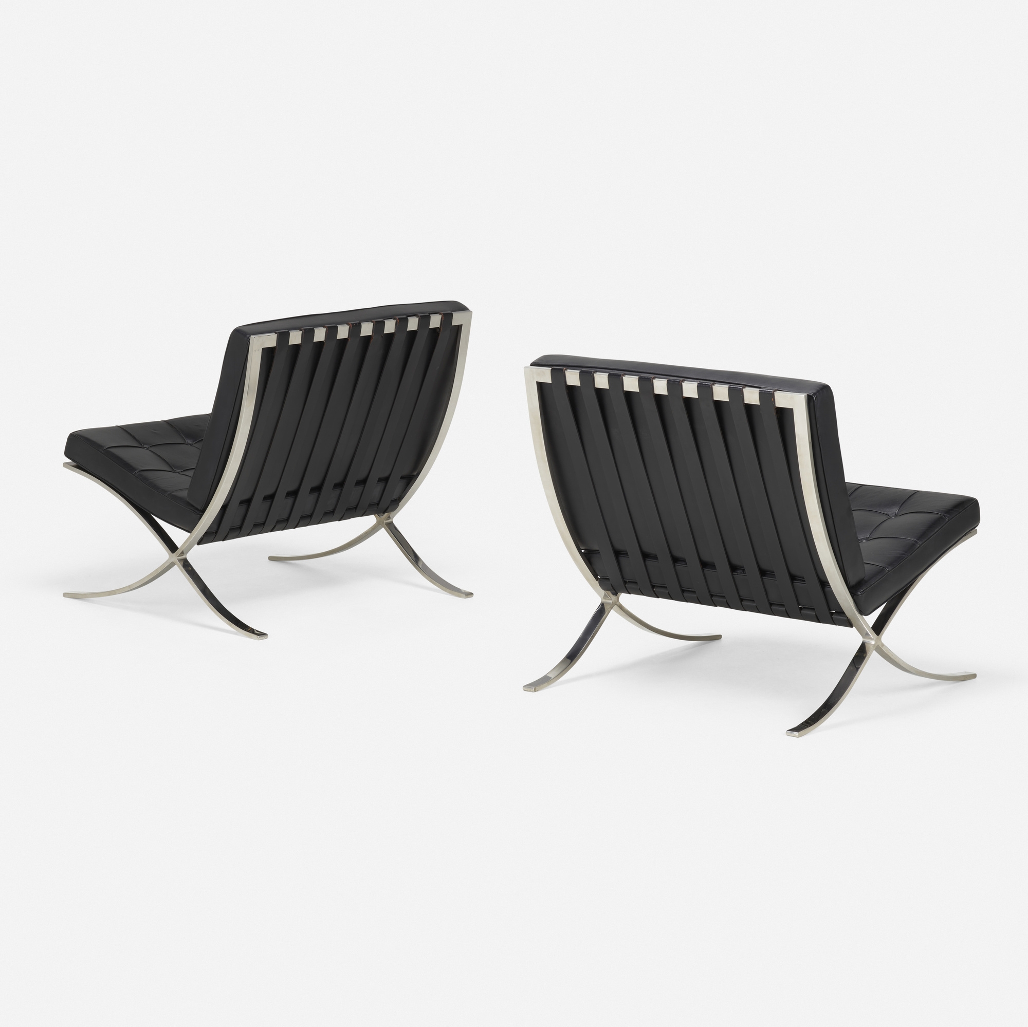 Ludwig Mies van der Rohe Barcelona chairs, pair (1929) MutualArt
