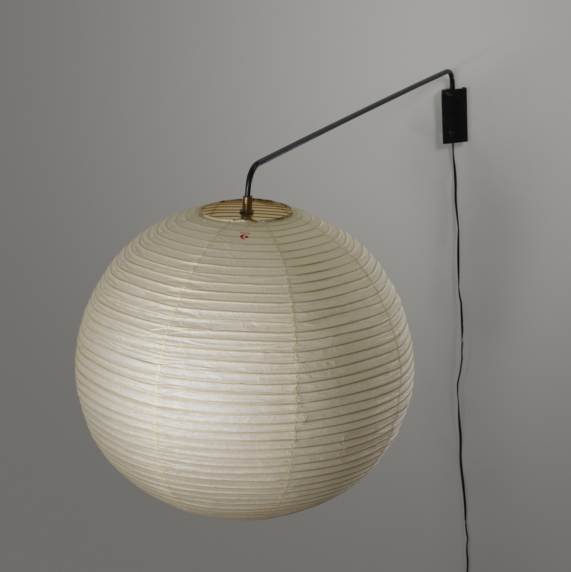 Isamu Noguchi | Akari light sculpture, model 10N with wall-mounted stem ...
