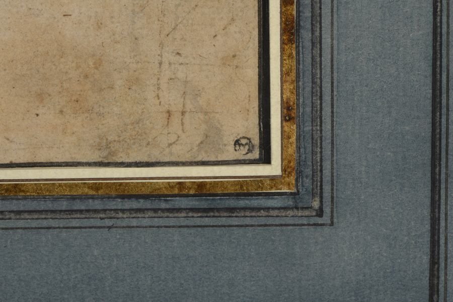 Artwork by Parmigianino, Augustus and the Sybil, Made of Pen, brown ink, grey wash and white highlight