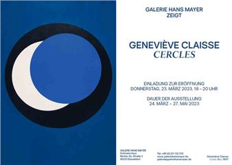 Geneviève Claisse: Cercles - Galerie Hans Mayer
